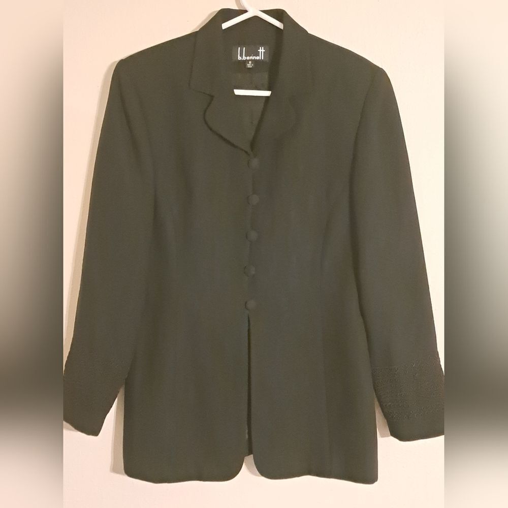 b bennett black blazer suit jacket size 6